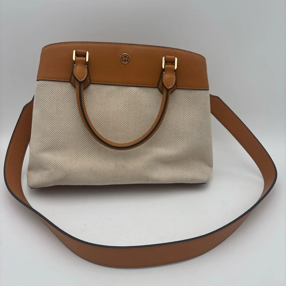 Tory Burch Brown and Cream Shoulder‎ Bag